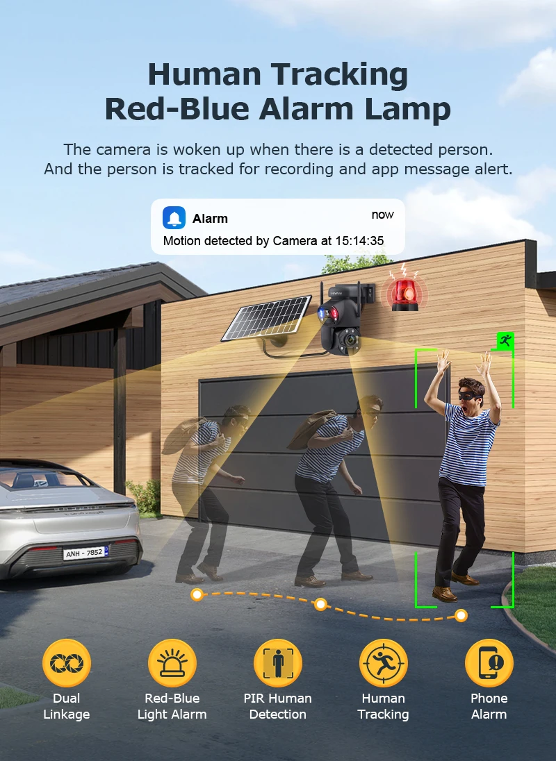 SHIWOJIA 6K 12MP 4G Solar Camera 36X Zoom DualLens Recording Humanoid Tracking Outdoor WIFI Camera Metal Waterproof CCTV 12000mA