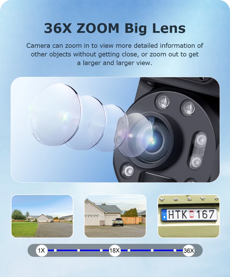 SHIWOJIA 6K 12MP 4G Solar Camera 36X Zoom DualLens Recording Humanoid Tracking Outdoor WIFI Camera Metal Waterproof CCTV 12000mA