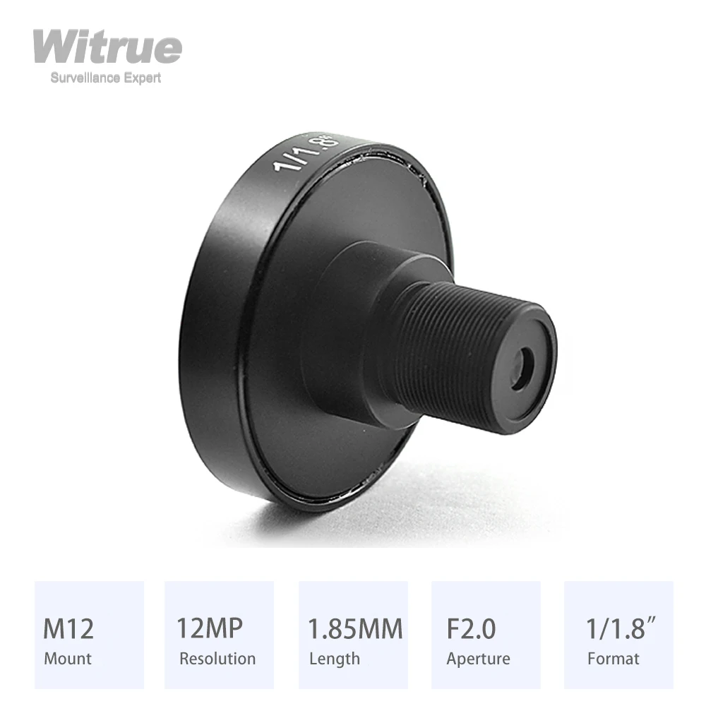 HD 4K 12MP Fisheye Lens 1.85MM 185 Degree M12 1/1.8' F2.0 with 650nm IR Filter For SJCAM Xiaomi Yi Gopro Eken Action Cameras