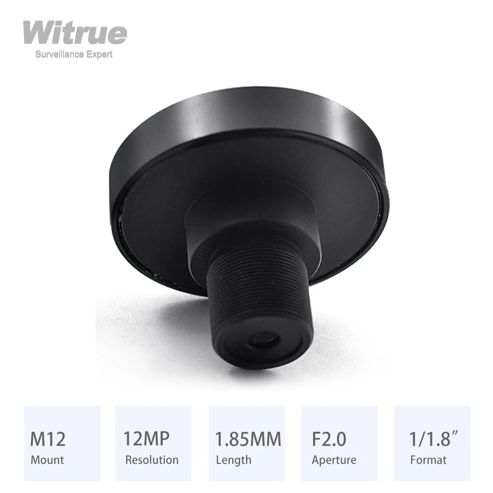 HD 4K 12MP Fisheye Lens 1.85MM 185 Degree M12 1/1.8' F2.0 with 650nm IR Filter For SJCAM Xiaomi Yi Gopro Eken Action Cameras
