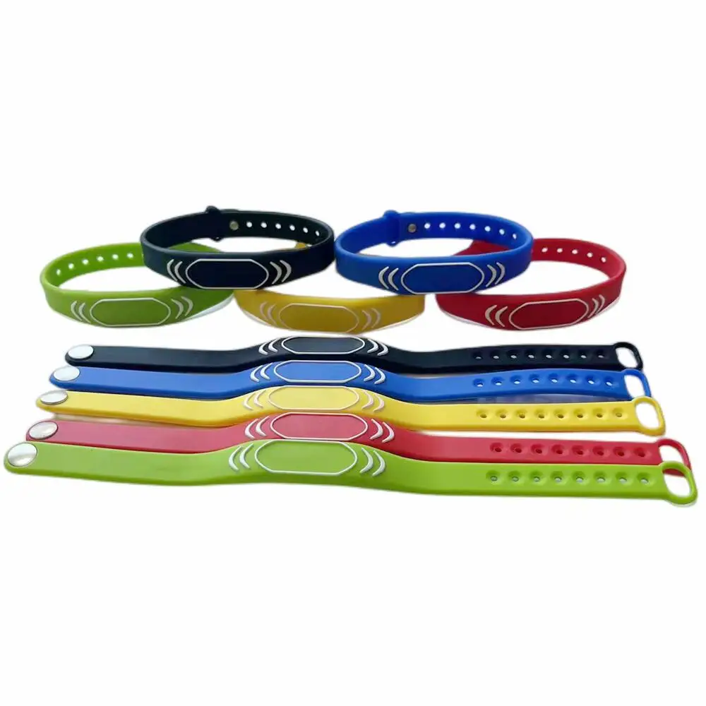 1Pcs 13.56MHz Adjustable RFID Waterproof Soft Wristband Silicone Bracelets NFC Smart S50 1K IC Key Keyfob Card
