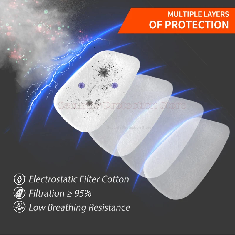 17in1 7502 Dust Gas Respirator Half Face Dust Mask For Painting Spraying Organic Vapor Chemical Gas Filter Work Safety For 3M