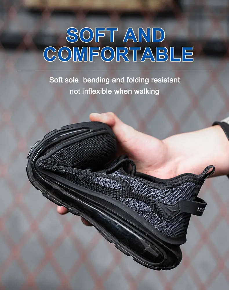 Women Security Boots Work Sneakers Lightweight Breathable Steel Toe Women Safety Shoes Puncture-Proof Female Shoes