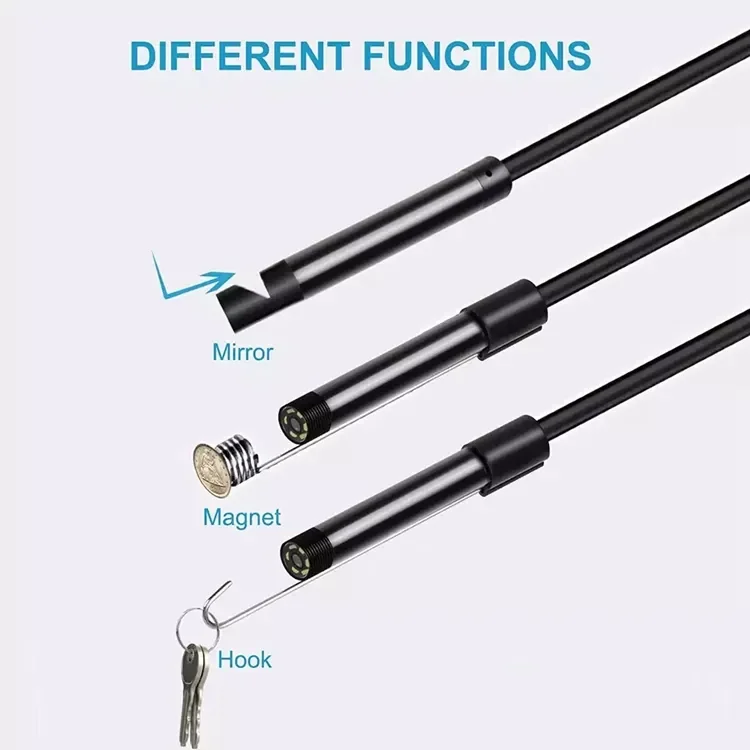 3.9/5.5/7.0/8mm 1080P 3IN1 Single Dual Lens Endoscopic Inspection Tool Camera Piping Endoscope For Android Mobile Smartphone Car