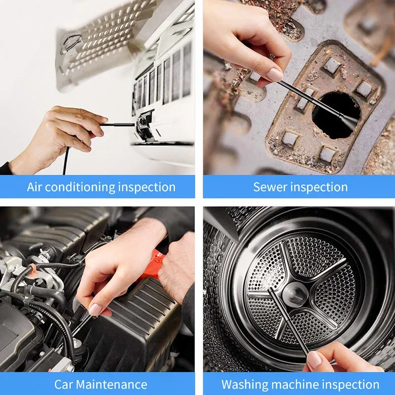 3.9/5.5/7.0/8mm 1080P 3IN1 Single Dual Lens Endoscopic Inspection Tool Camera Piping Endoscope For Android Mobile Smartphone Car