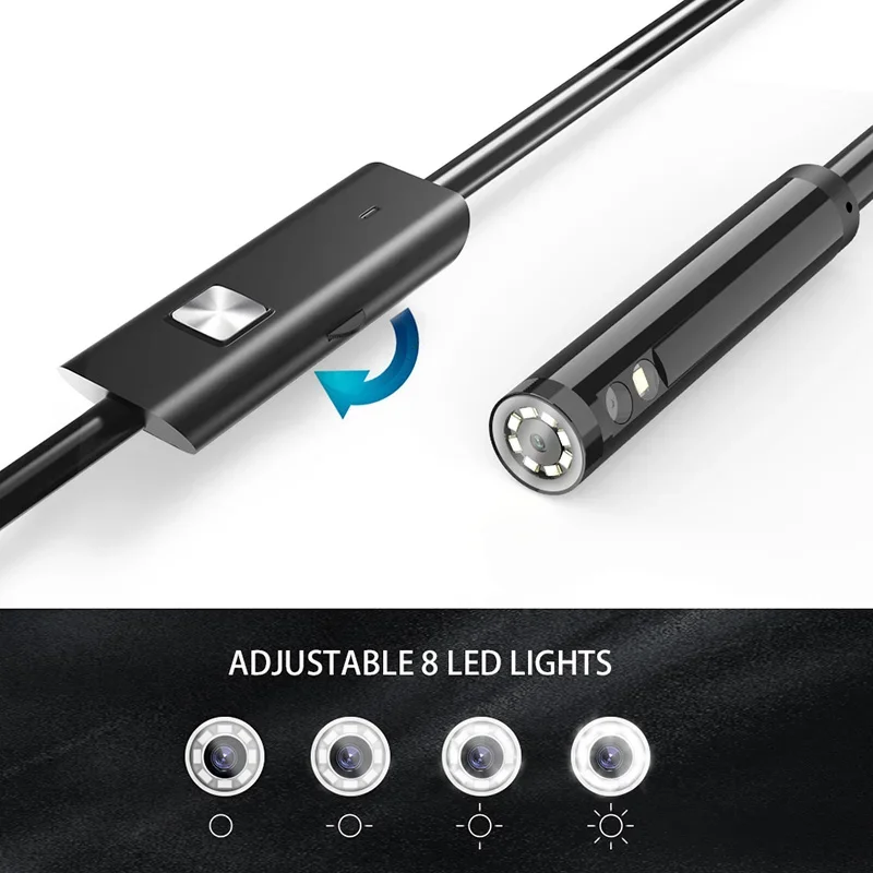3.9/5.5/7.0/8mm 1080P 3IN1 Single Dual Lens Endoscopic Inspection Tool Camera Piping Endoscope For Android Mobile Smartphone Car