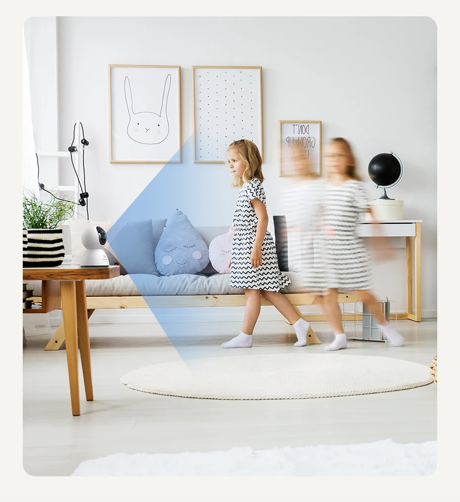 Baseus 4MP IP Camera Smart 5G WIFI Security Camera Indoor Home Protection PT 3K High Clarity Two Way Audio Surveillance Camera