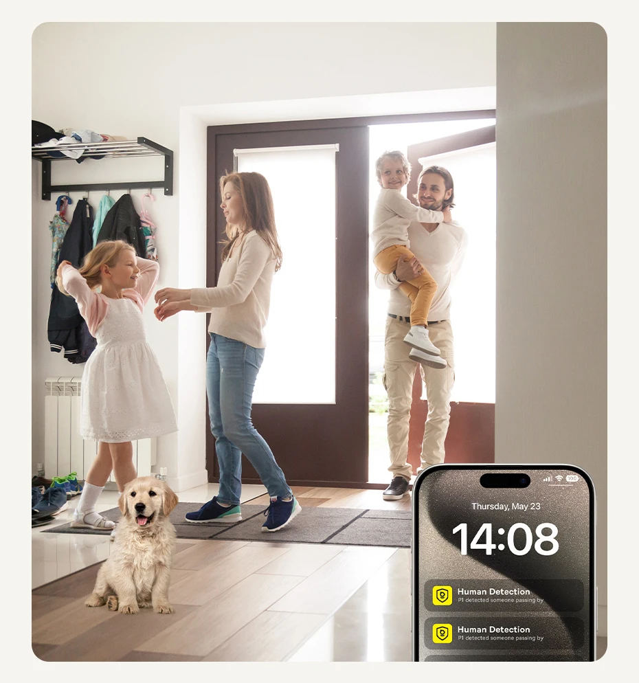 Baseus 4MP IP Camera Smart 5G WIFI Security Camera Indoor Home Protection PT 3K High Clarity Two Way Audio Surveillance Camera