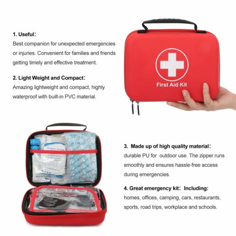 38pcs essential first aid kit for home, camping and hiking, suitable for home, camping, hiking, travel, first aid medical kit