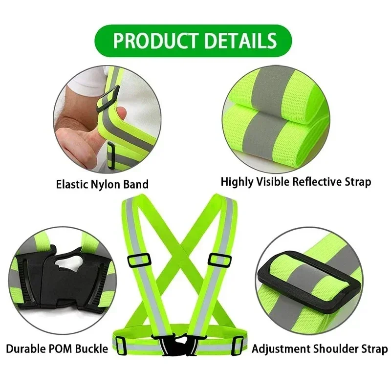 Car Clothing for Safety Traffic Safety Vest Outdoor for Running Cycling Sports Vest Night Running Leisure Sports Vest