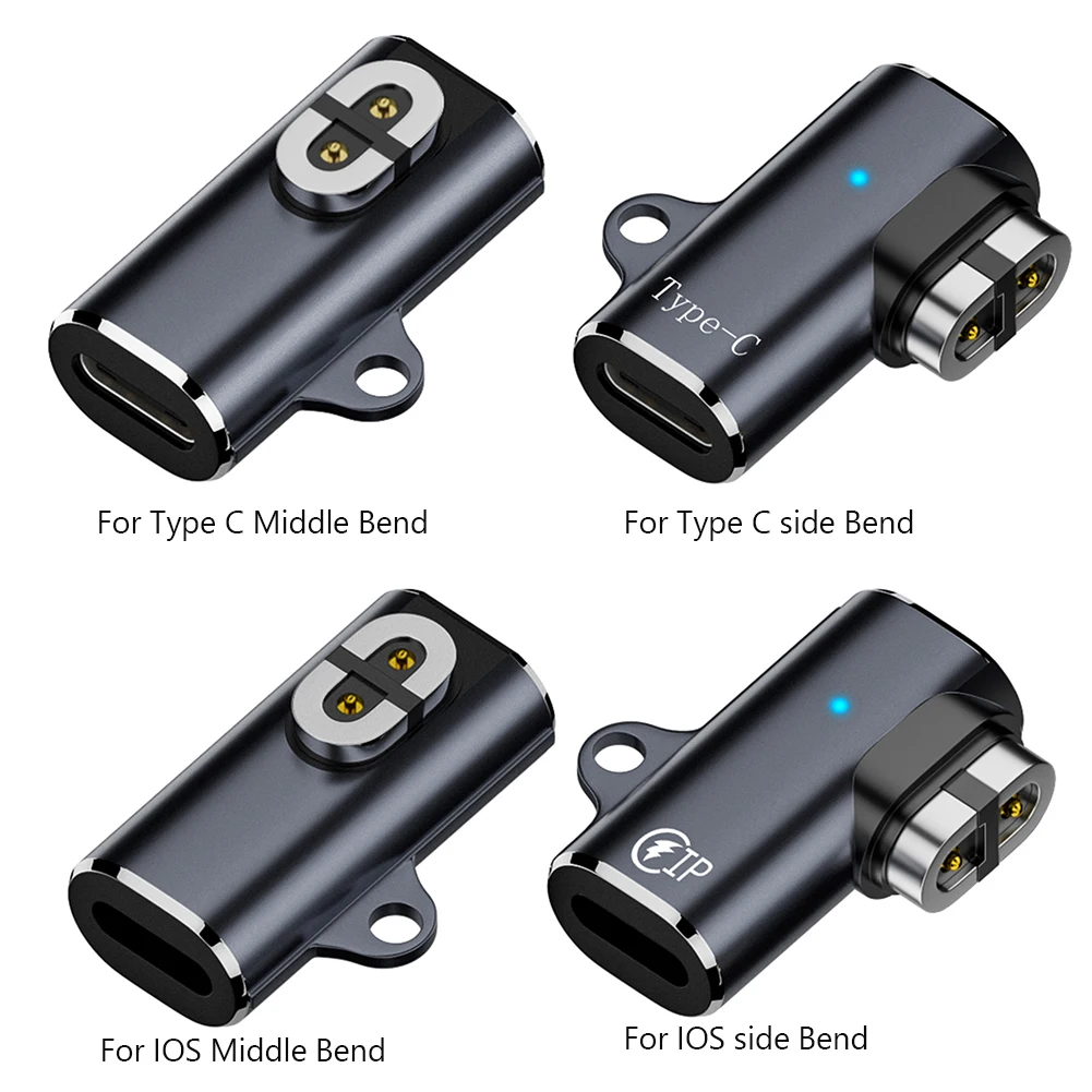 USB C/For iOS To Magnetic Adapter Charger Adapter Charging Cable Adapter for AfterShokz OpenRun Air/Pro/Aeropex AS800 S803