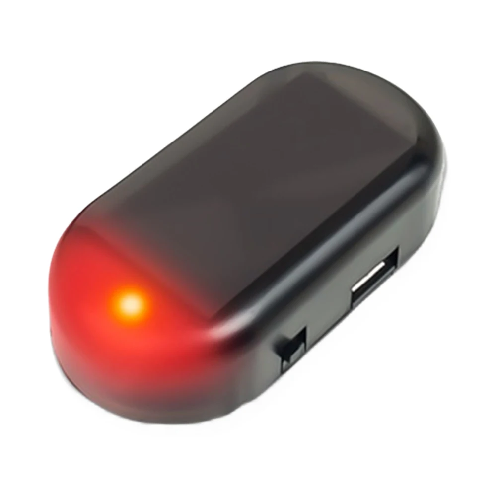 Solar Powered Car Fake Security Light Super Bright Simulated Dummy Alarm Wireless Warning Anti-Theft Caution Lamp Flashing