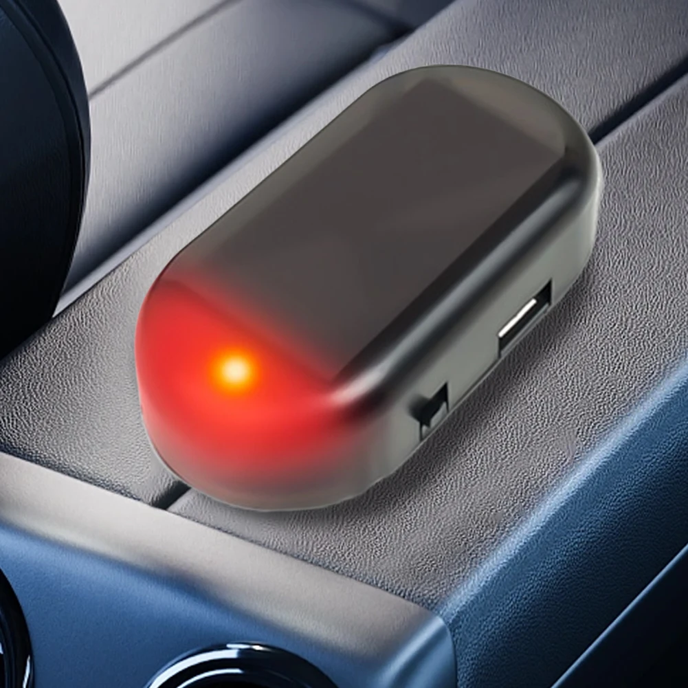Solar Powered Car Fake Security Light Super Bright Simulated Dummy Alarm Wireless Warning Anti-Theft Caution Lamp Flashing