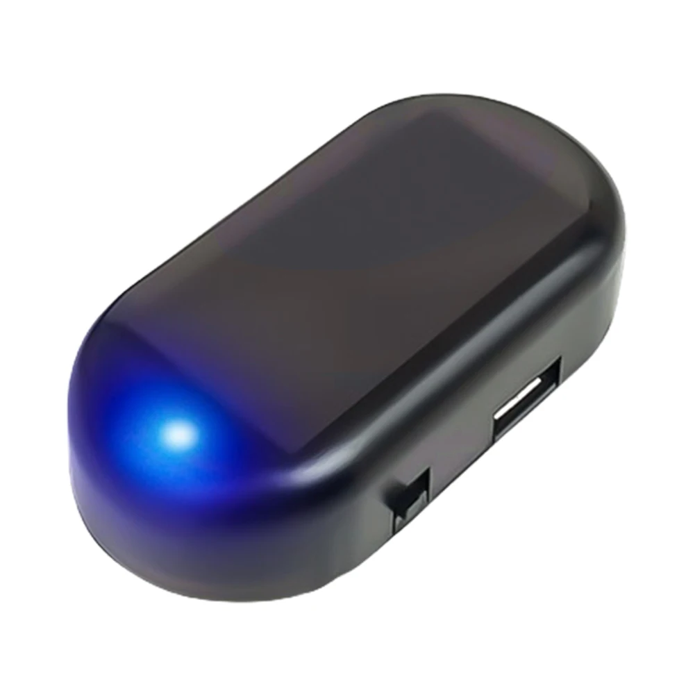 Solar Powered Car Fake Security Light Super Bright Simulated Dummy Alarm Wireless Warning Anti-Theft Caution Lamp Flashing