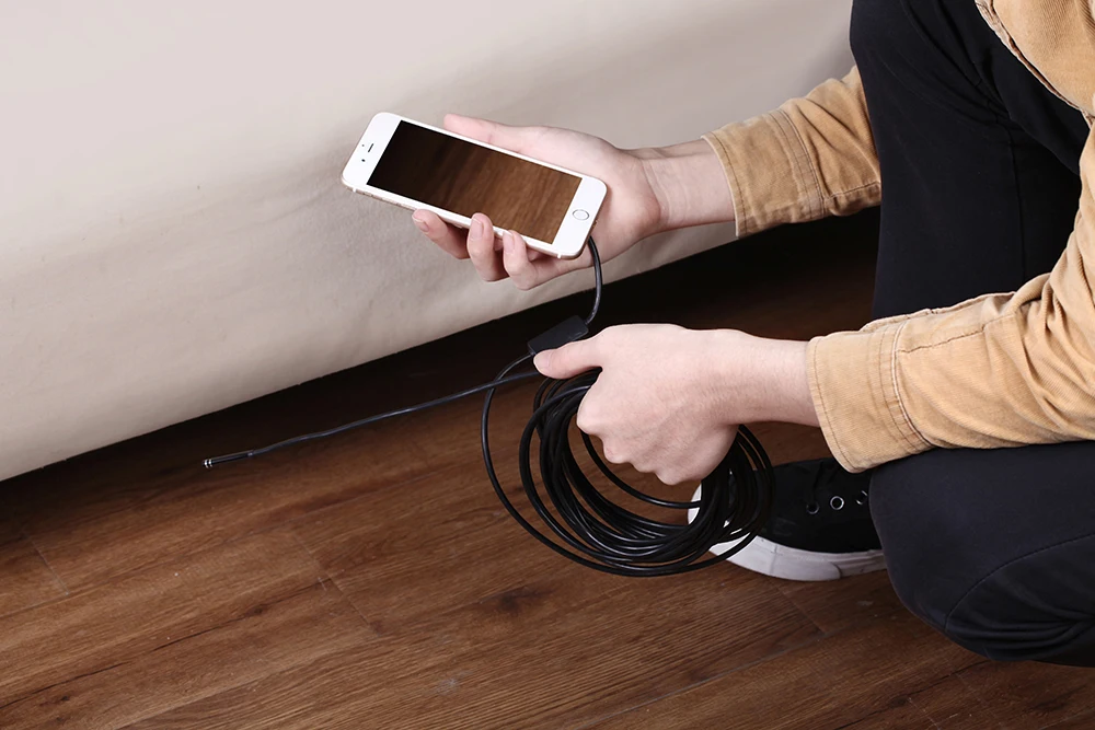 5.5mm USB Type-C Android Endoscope Camera Flexible Snake USB Type C Hard Wire 1M 2M 3M 5M 10M Cable Inspection Camera Borescope