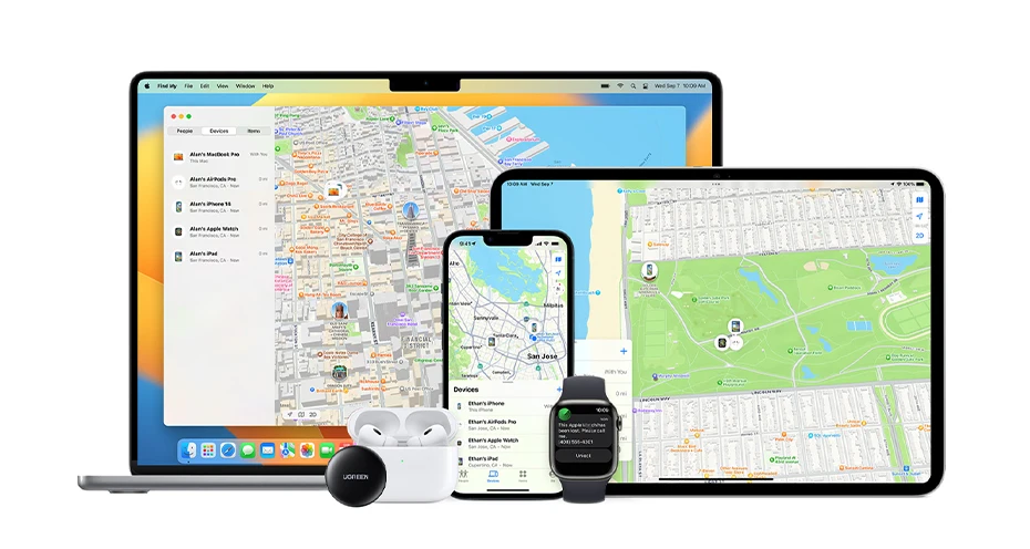 UGREEN Finder Security SmartTrack Link SmartTag With Apple Find My Key Bluetooth Tracker For Earbud Luggage MFi Phone Finder IOS