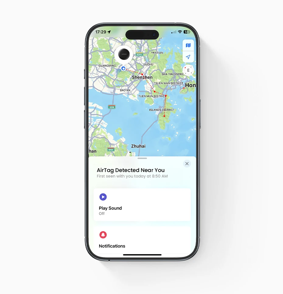 UGREEN Finder Security SmartTrack Link SmartTag With Apple Find My Key Bluetooth Tracker For Earbud Luggage MFi Phone Finder IOS