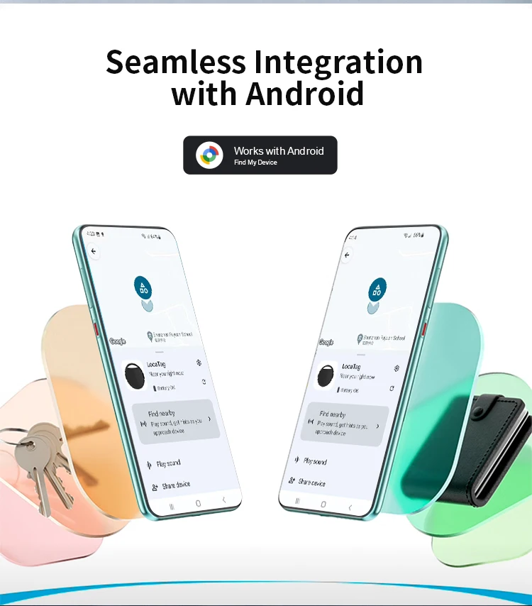 Smart Location Tracker for Android Phones Work With Google's Find Hub App Key Finder Smart Tag for Xiaomi Samsung Pixel OnePlus