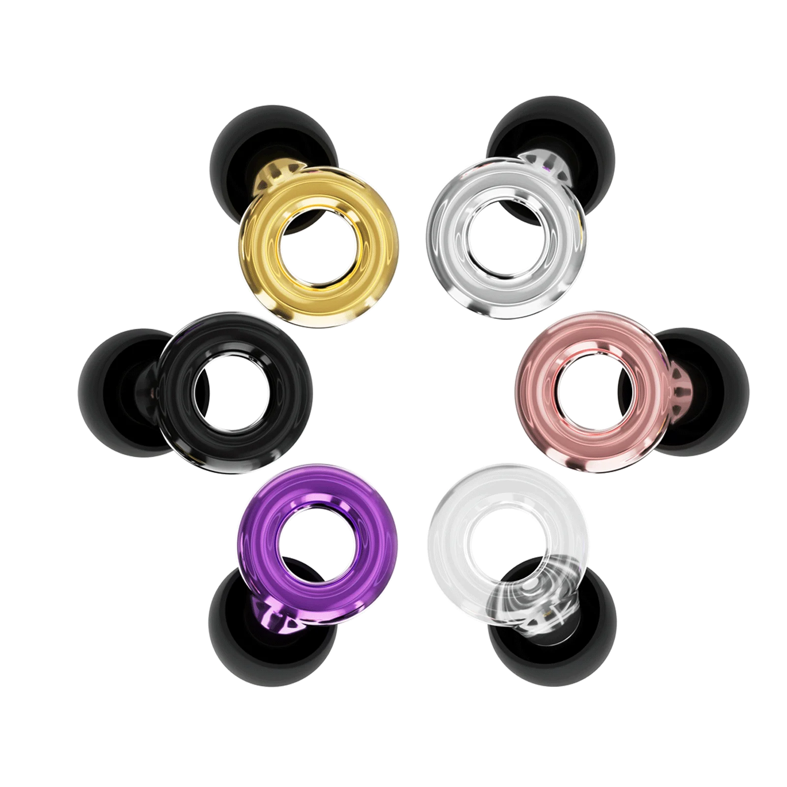 HUAK Reusable High-Fidelity Ear Plugs - 8 Ear Tips in XS/S/M/L - Concerts & Festivals, Live Events, Musicians, DJs