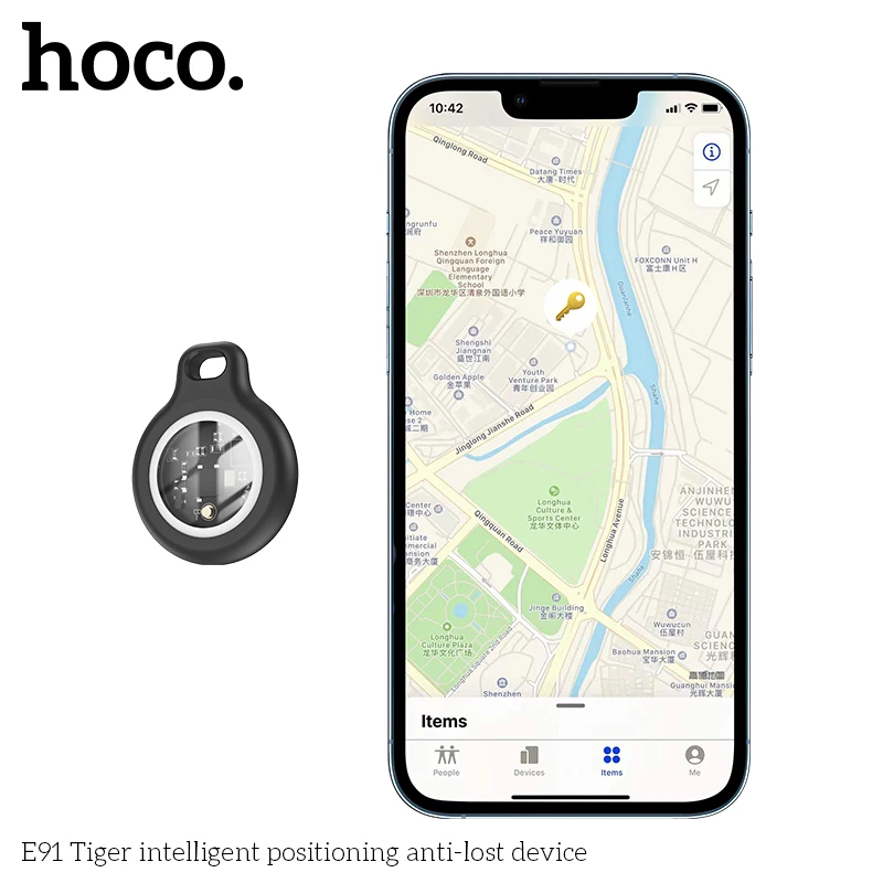 HOCO E91 Smart Airtag GPS Positioning Pet Anti-Lost Device with Case for iPhone Find My Keychain Kids Trackers Finder Locator