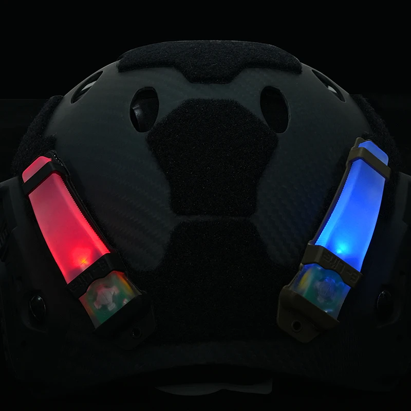 BOOIU Tactical FMA Helmet Seven Colorful Safety Flashing Light Waterproof Outdoor Survival Signal Lights Identification Lamp