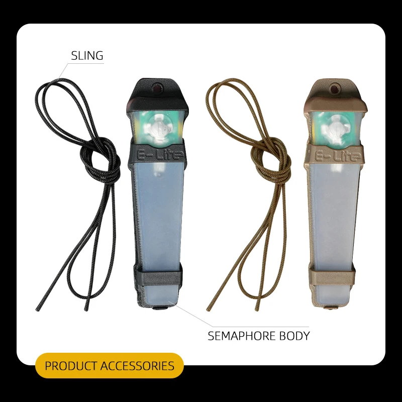 BOOIU Tactical FMA Helmet Seven Colorful Safety Flashing Light Waterproof Outdoor Survival Signal Lights Identification Lamp