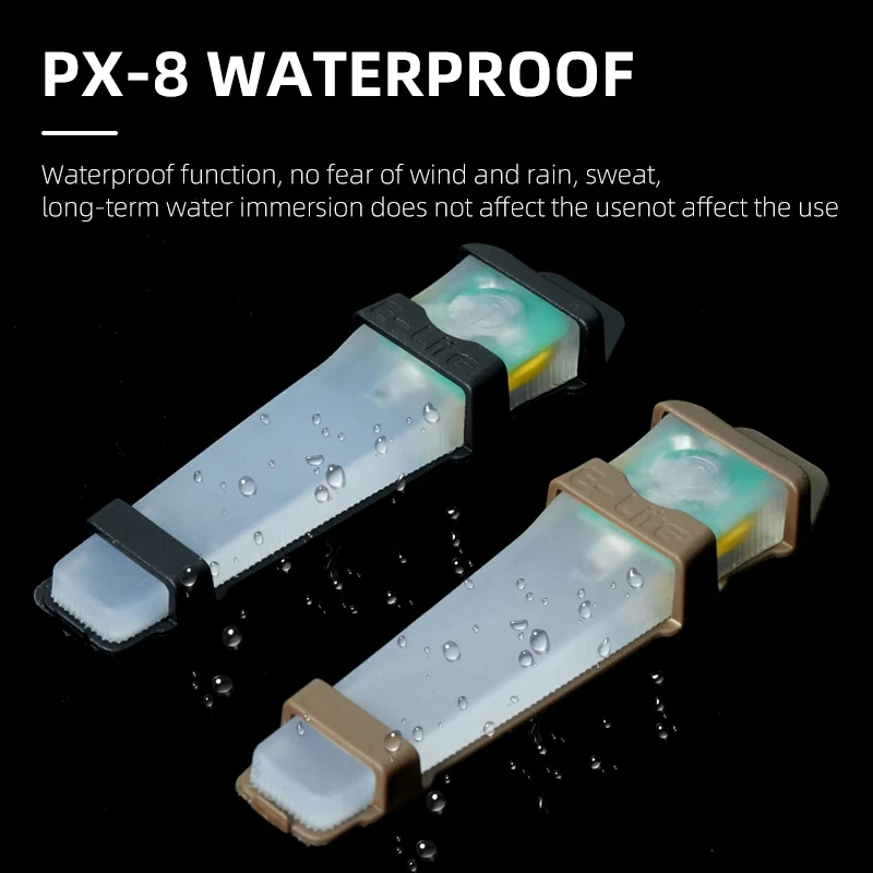 BOOIU Tactical FMA Helmet Seven Colorful Safety Flashing Light Waterproof Outdoor Survival Signal Lights Identification Lamp