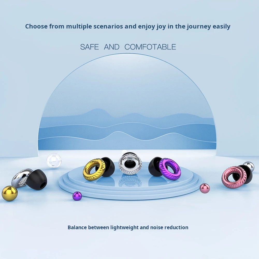 Silent Noise Cancelling Earbuds for Sleep Noise Cancelling Silicone Earbuds for Swimming, Motorcycles Noise Filtering Earbuds