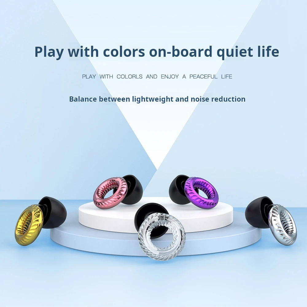 Silent Noise Cancelling Earbuds for Sleep Noise Cancelling Silicone Earbuds for Swimming, Motorcycles Noise Filtering Earbuds