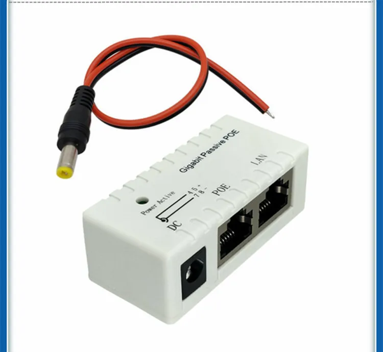 1000Mbps Gigabit Single-port Passive POE Injector Power Splitter for IP Camera POE Adapter Module Accessories POE DC12-48v