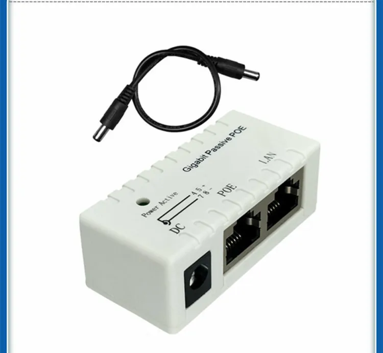 1000Mbps Gigabit Single-port Passive POE Injector Power Splitter for IP Camera POE Adapter Module Accessories POE DC12-48v
