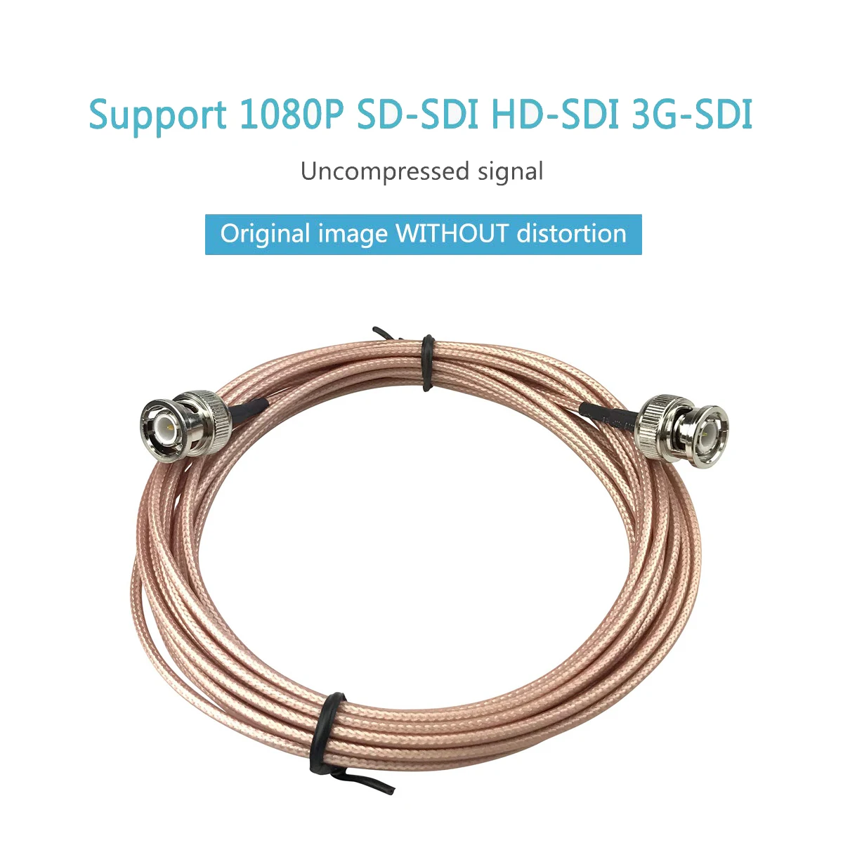 Uvusee 3M/5M/10Meters BNC Male To BNC Male RG316 Pigtail Cable RF Coaxial Cables CCTV HD SDI Camera Video Signal Transmission