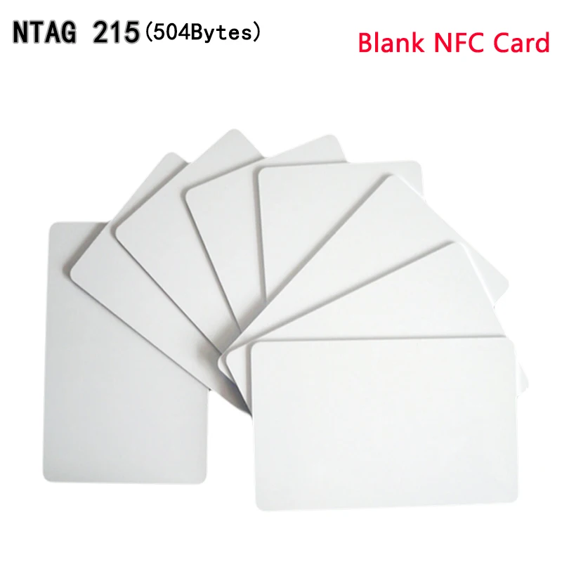 10/50pcs NFC Cards NT/AG 215 Blank Card Tagmo Programmable 13.56MHz Waterproof RFID 215 504Bytes NFC Business Card  ﻿