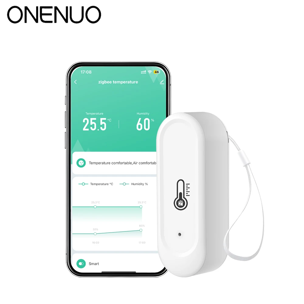 Waterproof Temperature Humidity Sensors IP65 Outdoor/ Indoor Smart Home Tuya Sensor Support Alexa Googe Assistant