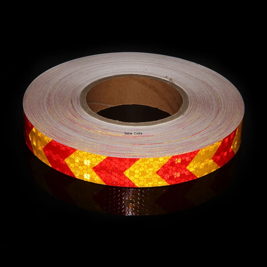 Arrow 25mm*5m Reflective Bicycle Stickers Self-Adhesive Reflectors Waterproof Warning Tape Strips For Car Bike Helmet Motorcycle