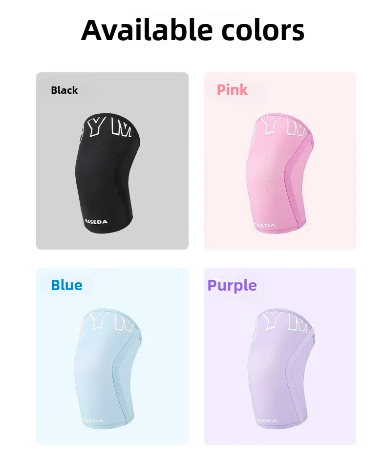 SCR Sports Knee Pads Colorful Neoprene Squat Weightlifting Basketball Strongman 7mm Outdoor Fitness Protection Gear