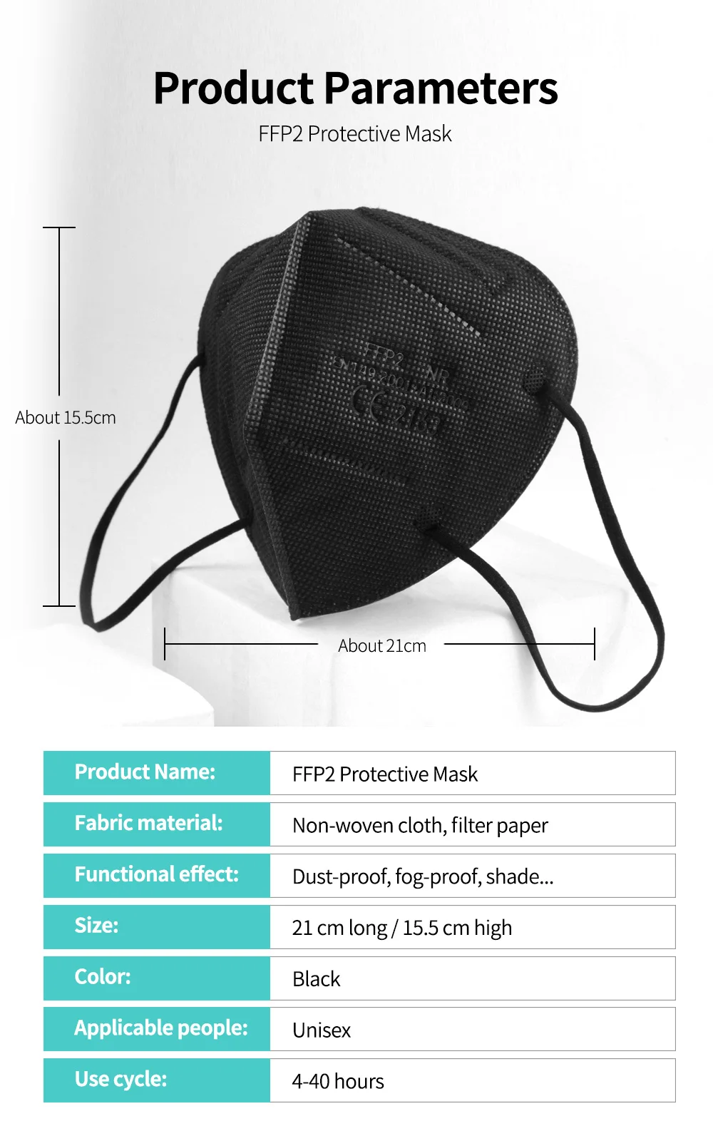FFP2 Masks CE Approved KN95 mascarillas fpp2 5-layer Security Protection Mask Adult Face masque Color ffp2 NR Fast Free Shipping