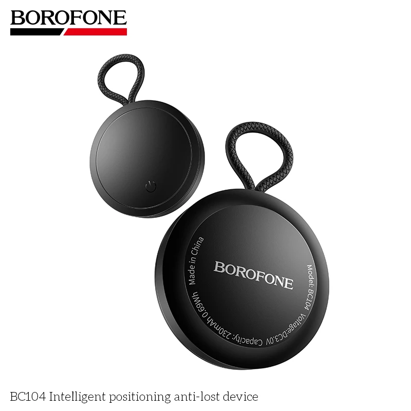 BOROFONE BC104 AirTag Bluetooth Tracker Find My iPhone Compatible for Keys Pets Luggage Elderly Kids Mini GPS Locator Anti-Lost