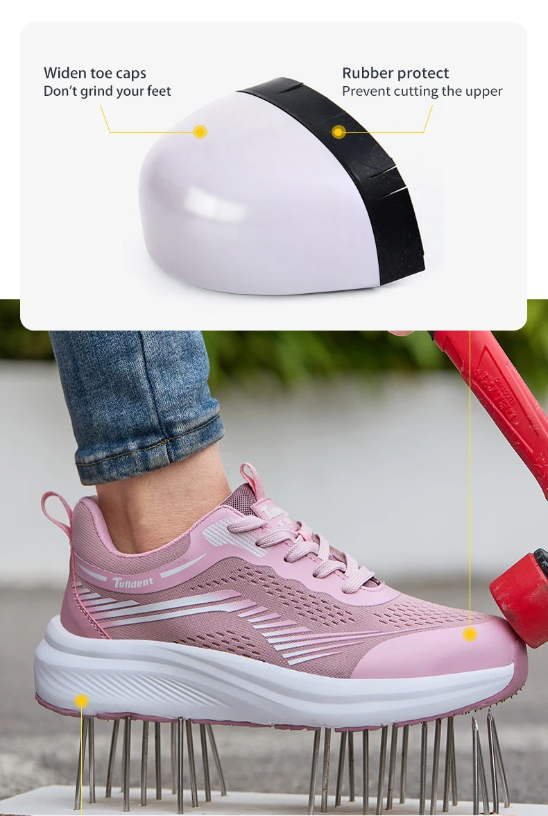 Ladies' Safety Shoes, Anti-Smashing and Anti-Puncture Work Shoes, Insulated Shoes, Lightweight and Fashionable Protective Boots