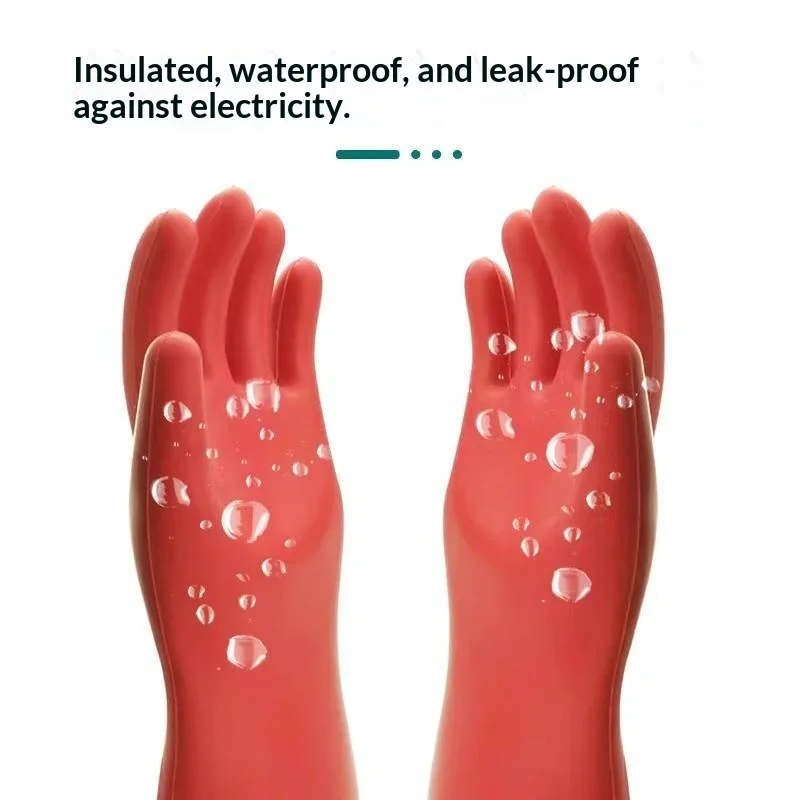 10kv 12kv Rubber Electrician Safety Glove Anti-electricity Protect High Voltage Electrical Insulating Gloves