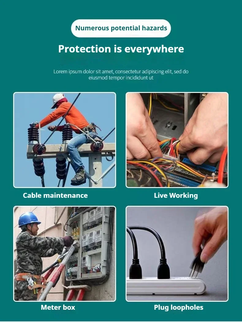 10kv 12kv Rubber Electrician Safety Glove Anti-electricity Protect High Voltage Electrical Insulating Gloves