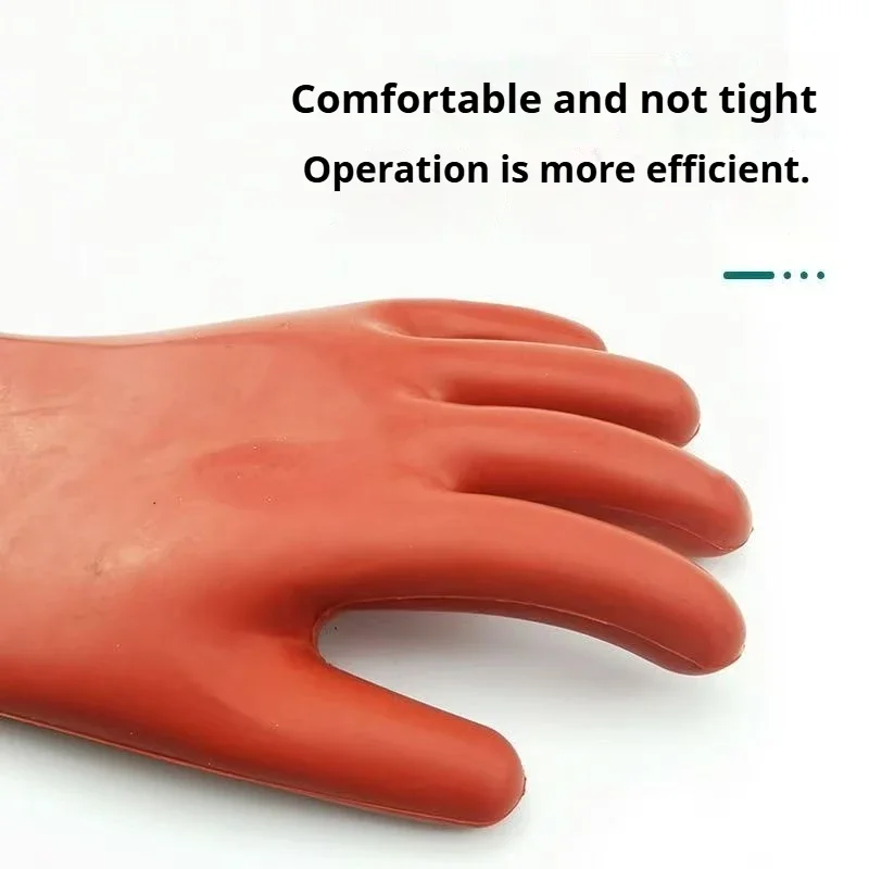 10kv 12kv Rubber Electrician Safety Glove Anti-electricity Protect High Voltage Electrical Insulating Gloves