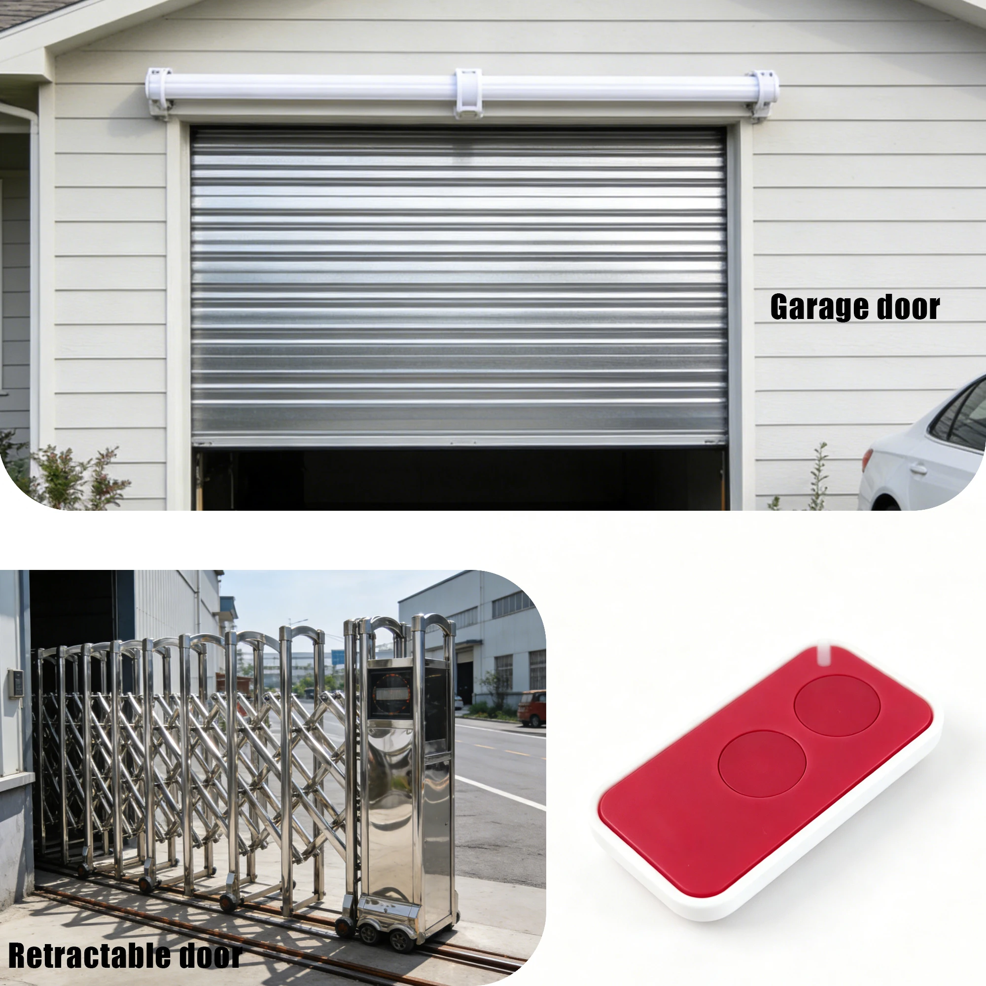 2 Button Mini 433.92MHz Keyring Garage Door Remote Transmitter for INTI Series Electric Gate