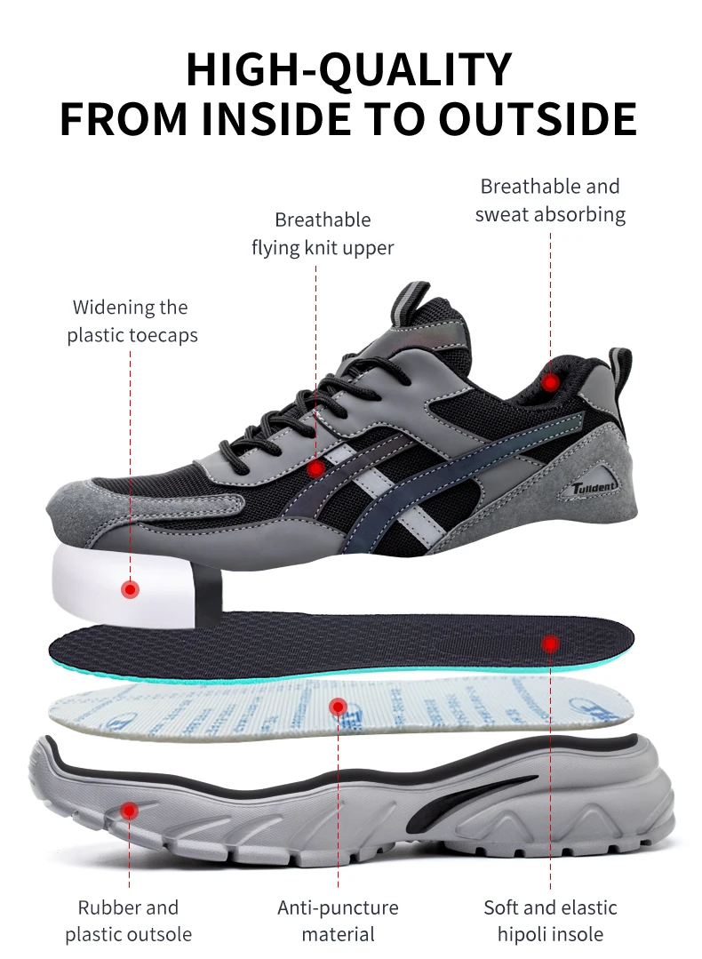 Safety Shoes Men New Steel Toe Men's Work Shoes Puncture Proof Work Sneaker Male Protective Footwear Work Man Boots Safety Boots