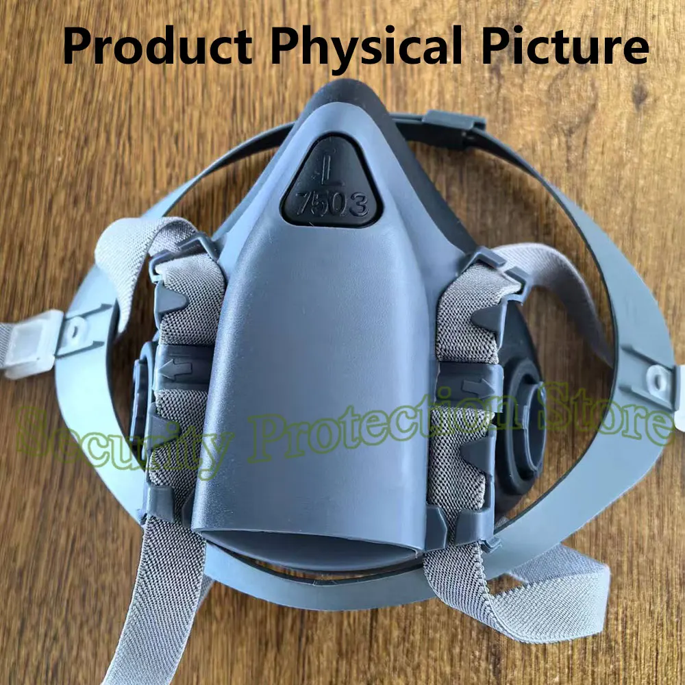 7503 7502 7501 Gas Mask Chemical Respirator Protective Mask Industrial Paint Spray Can Matched with 6000 Filter Anti Organic Gas