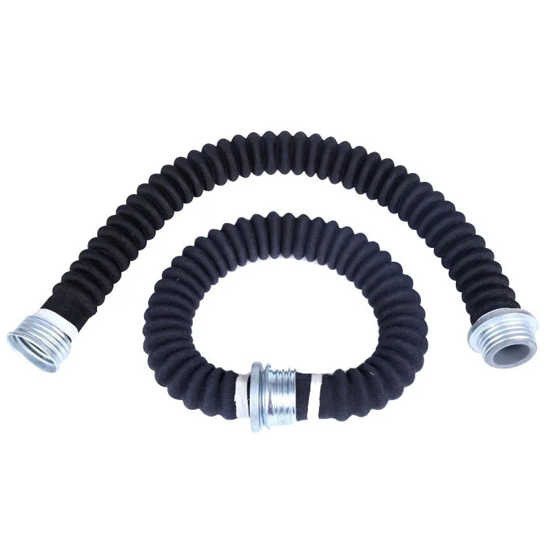 0.5m/1m 40MM Rubber Corrugated Tube Gas Dust Mask Filter Interface Snorkel Wear Resistant Anti-aging Filter Connecting Pipe