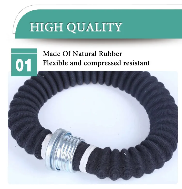 0.5m/1m 40MM Rubber Corrugated Tube Gas Dust Mask Filter Interface Snorkel Wear Resistant Anti-aging Filter Connecting Pipe