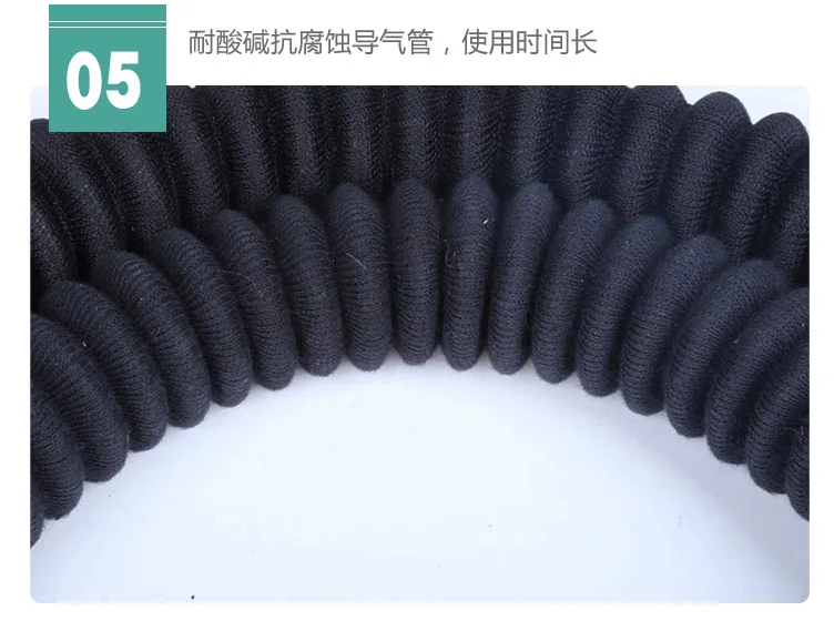 0.5m/1m 40MM Rubber Corrugated Tube Gas Dust Mask Filter Interface Snorkel Wear Resistant Anti-aging Filter Connecting Pipe