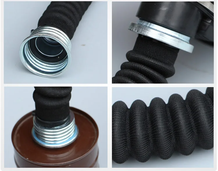 0.5m/1m 40MM Rubber Corrugated Tube Gas Dust Mask Filter Interface Snorkel Wear Resistant Anti-aging Filter Connecting Pipe
