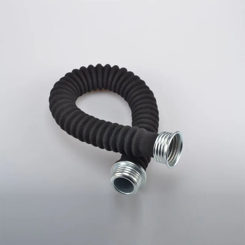 0.5m/1m 40MM Rubber Corrugated Tube Gas Dust Mask Filter Interface Snorkel Wear Resistant Anti-aging Filter Connecting Pipe